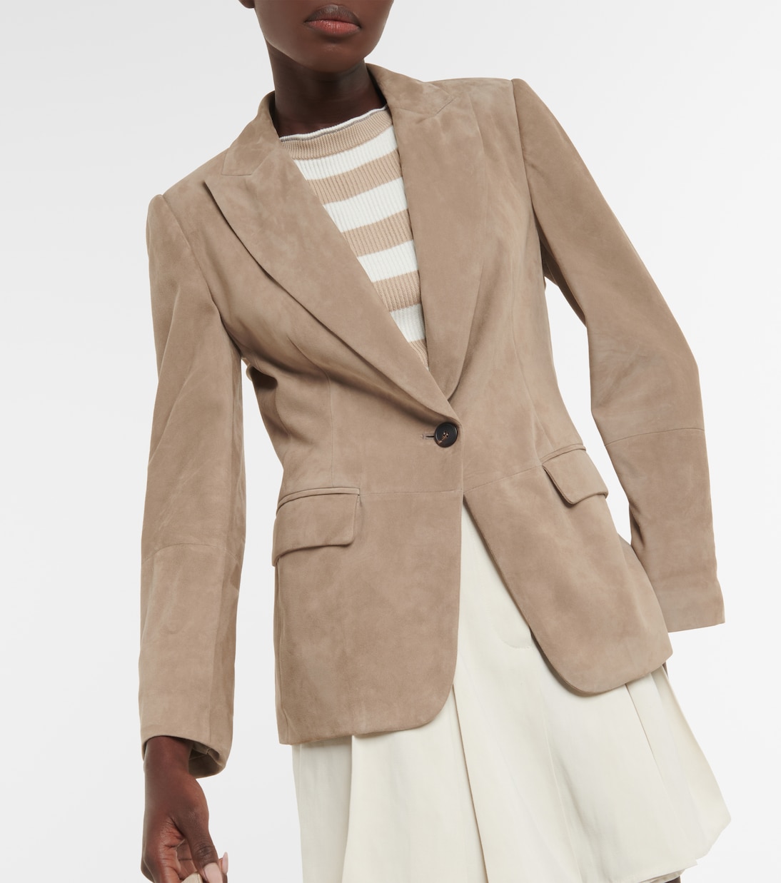 Blazer in suede | Brunello Cucinelli