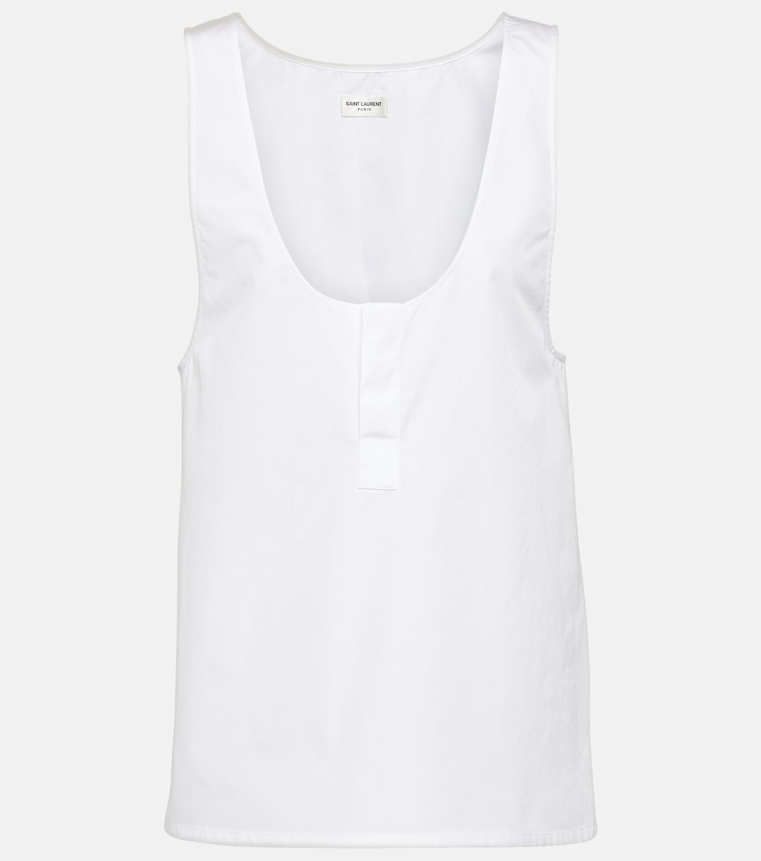 Tank top in popeline di cotone | Saint Laurent