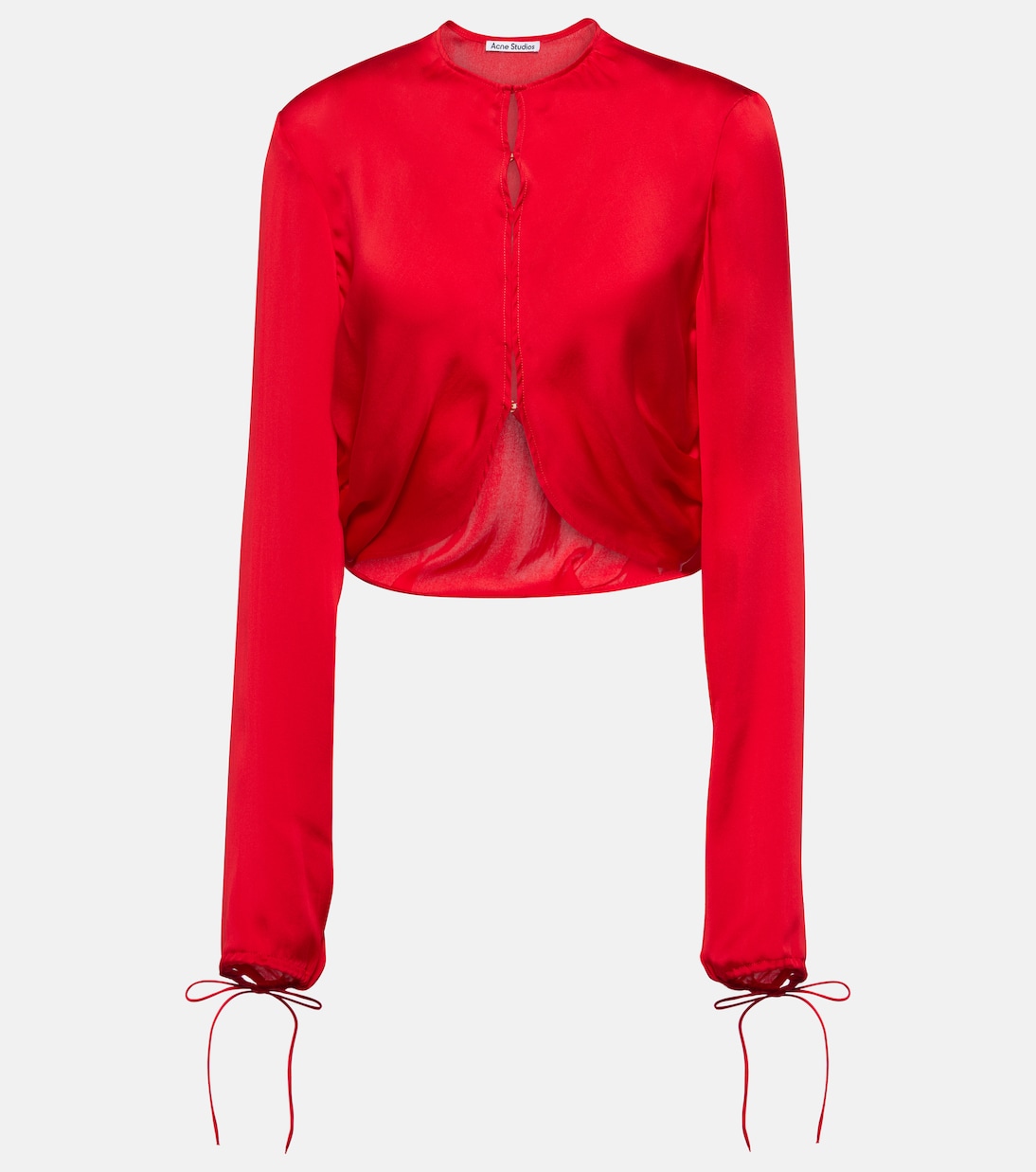 Top cropped in seta | Acne Studios