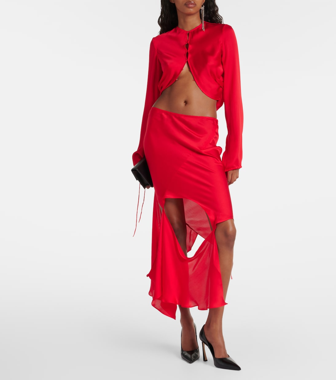 Top cropped in seta | Acne Studios