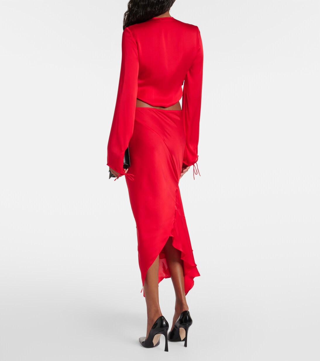 Top cropped in seta | Acne Studios