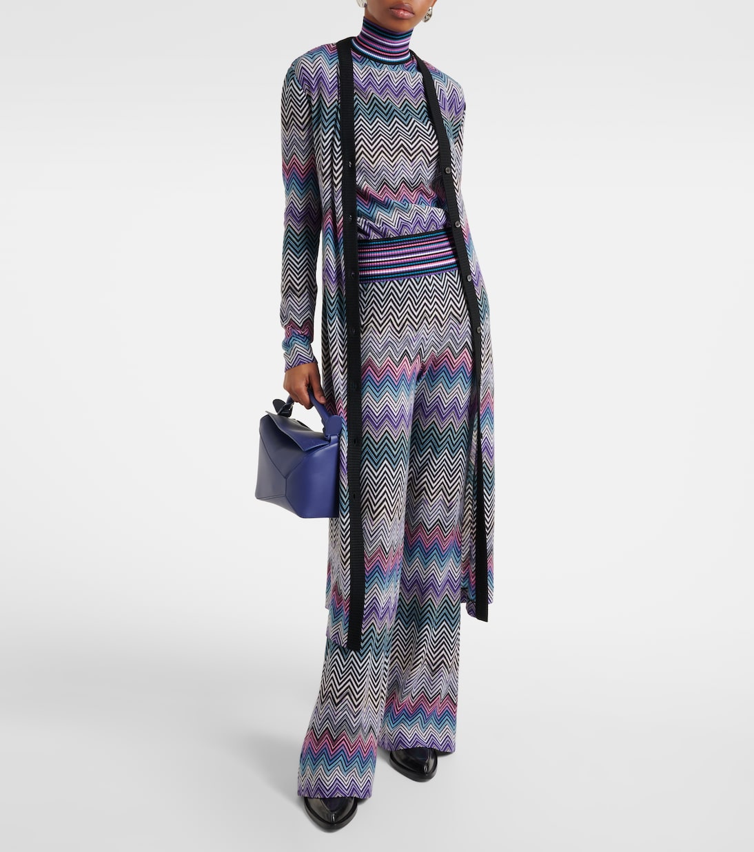 Top de lana con cuello alto en zigzag | Missoni