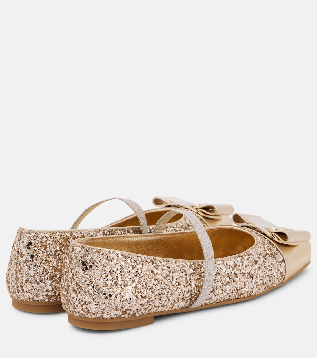 Ballerine Zina con glitter e pelle | Ferragamo