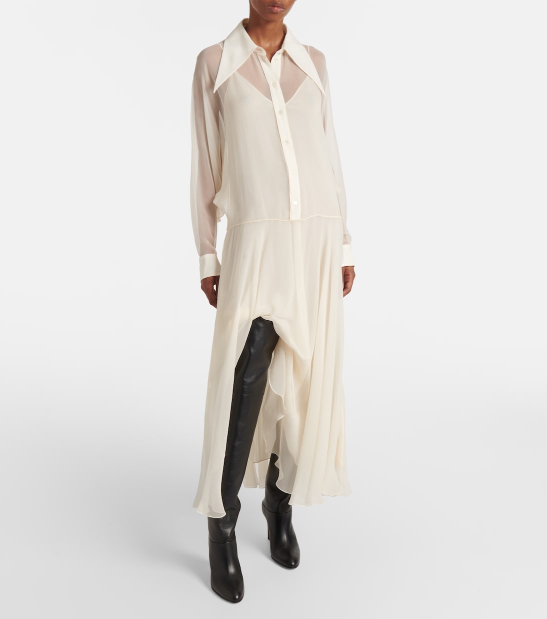 Hemdblusenkleid aus Seidenchiffon | Chloé
