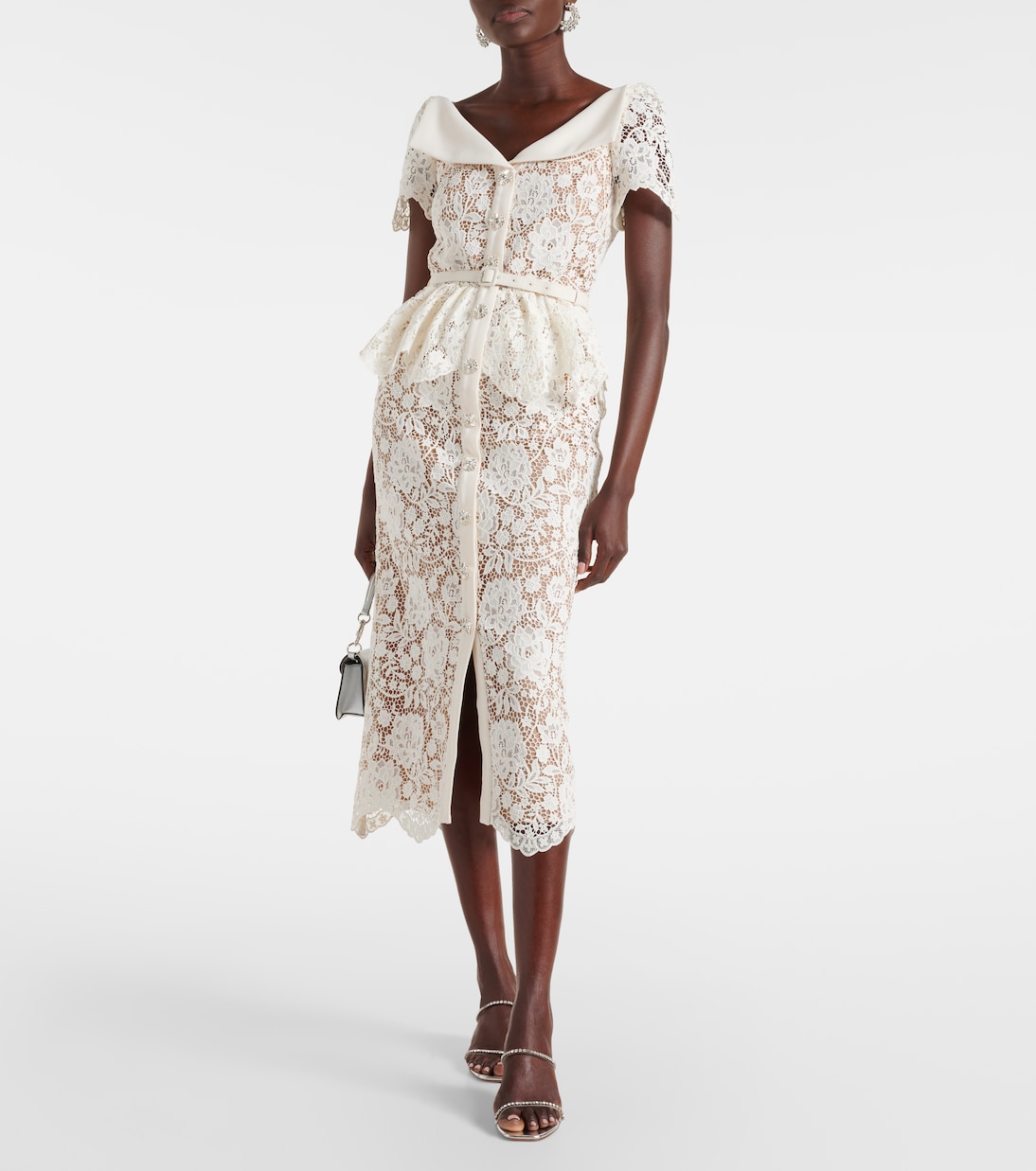 Lace midi dress | Self-Portrait