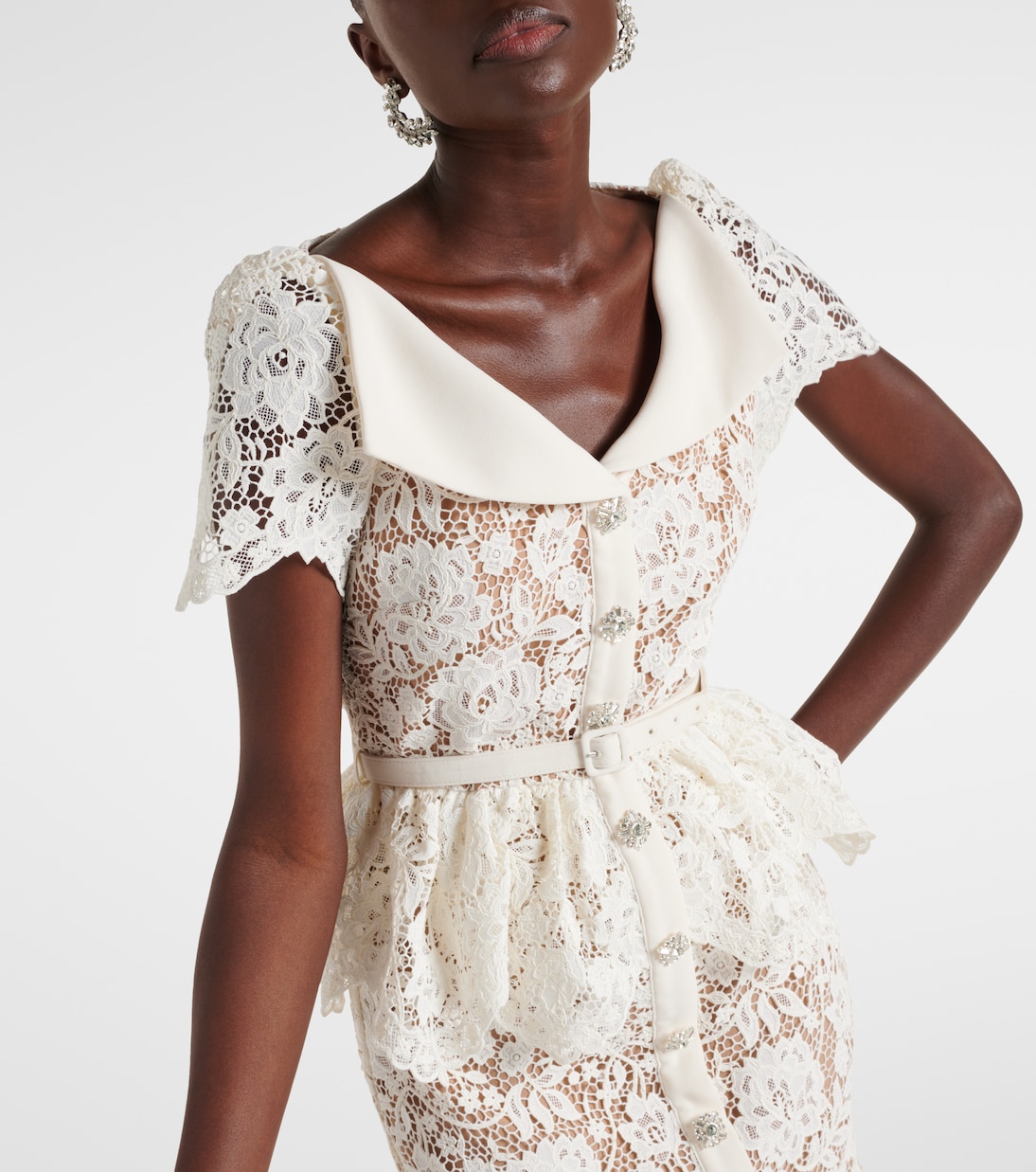 Lace midi dress | Self-Portrait