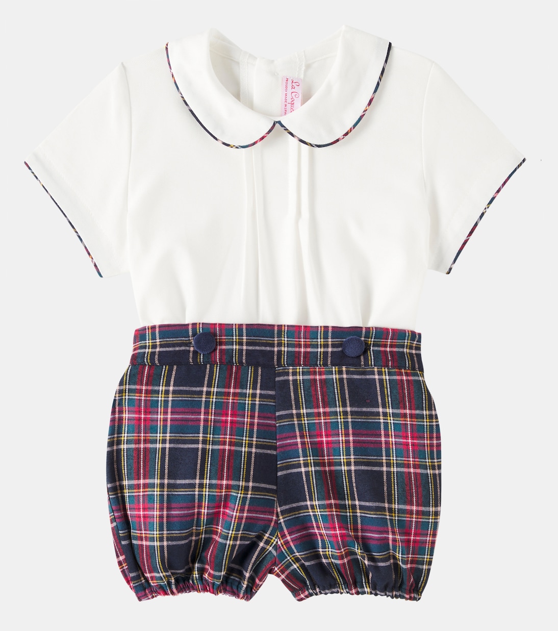 Bébé – Ensemble de top et short Pablo Tartan | La Coqueta