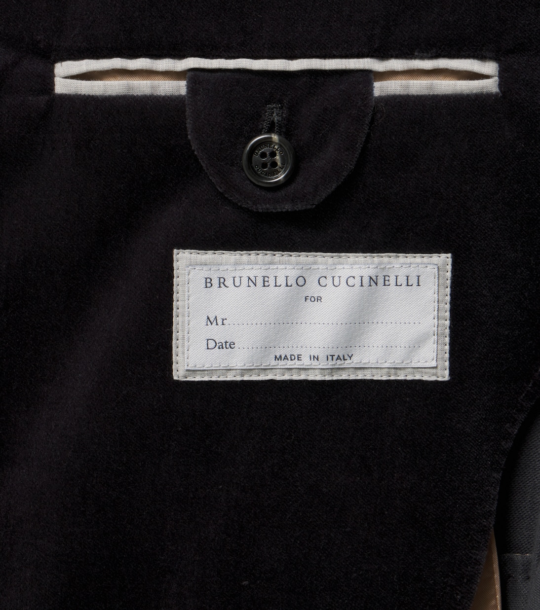 Double-breasted cotton velvet blazer | Brunello Cucinelli