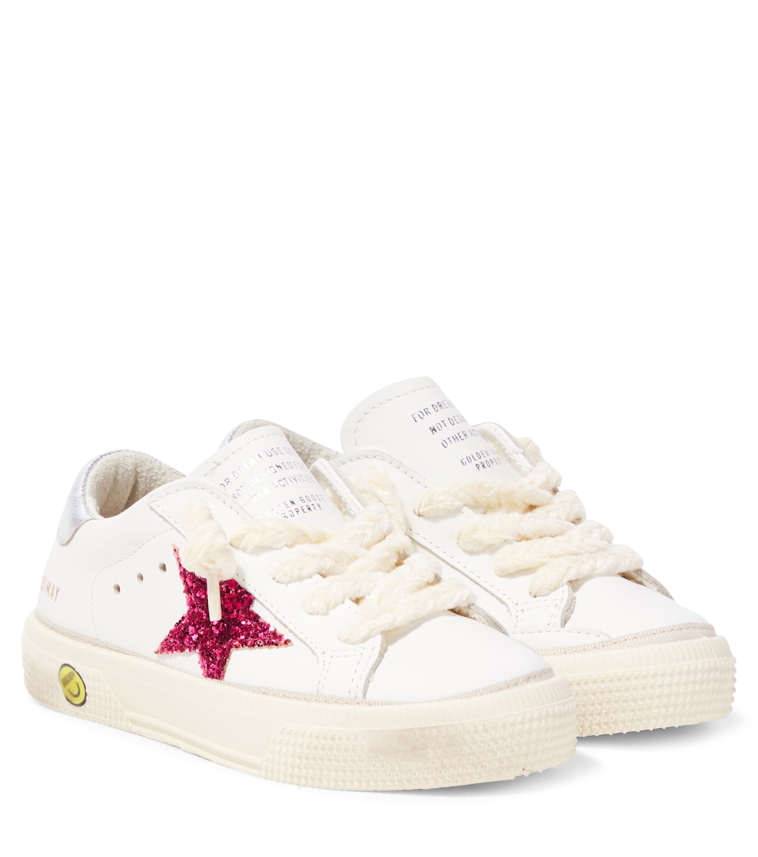 Baskets May en cuir à paillettes | Golden Goose Kids