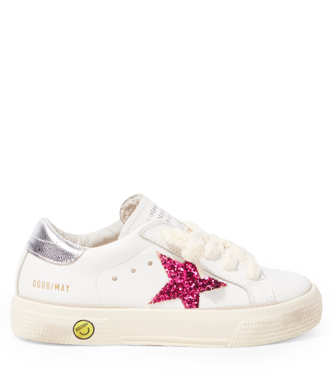 Baskets May en cuir à paillettes | Golden Goose Kids