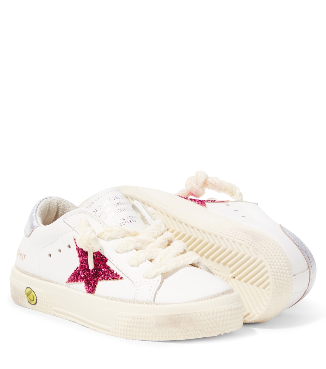 Baskets May en cuir à paillettes | Golden Goose Kids