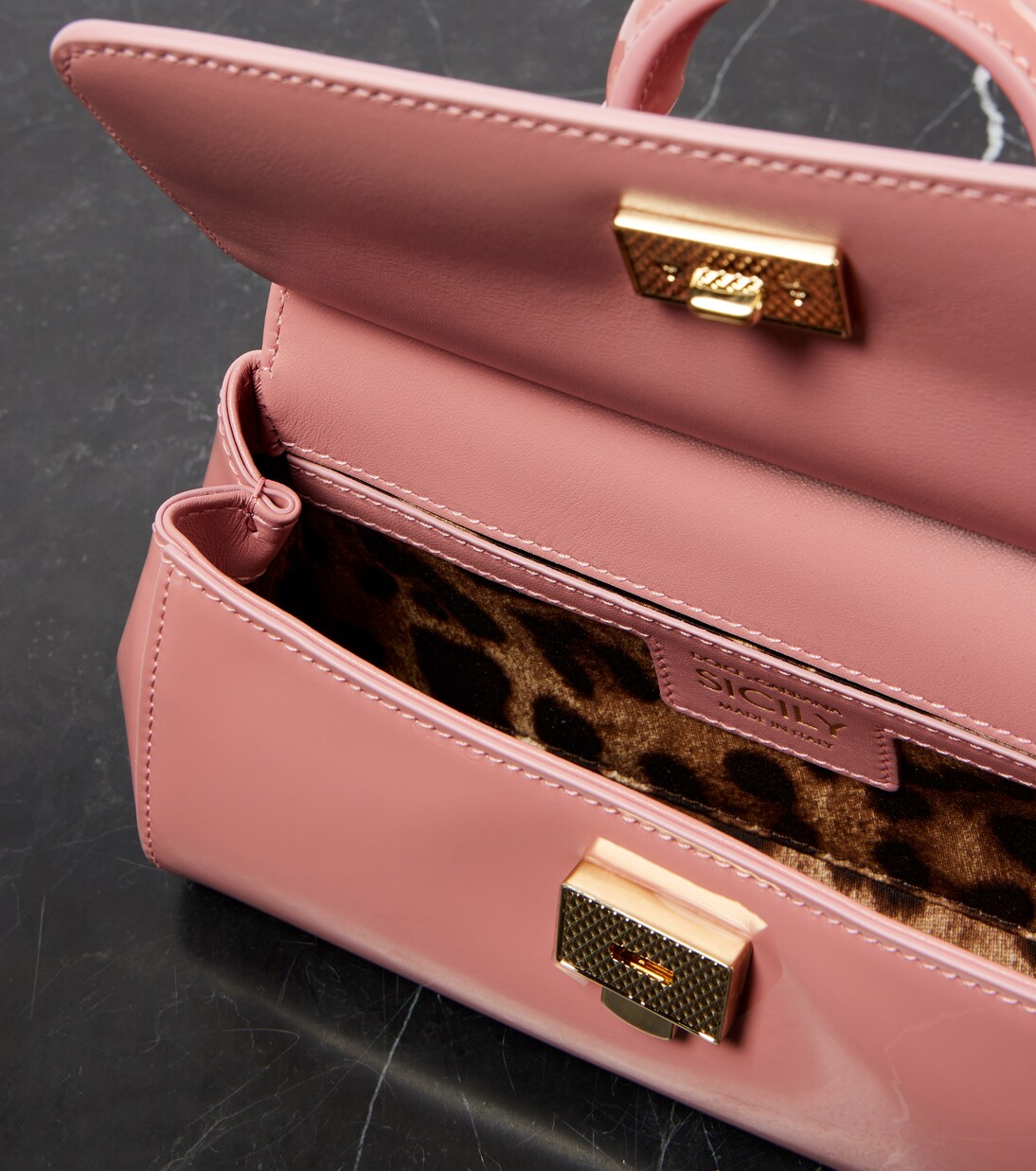 Sicily Small patent leather tote bag | Dolce&Gabbana