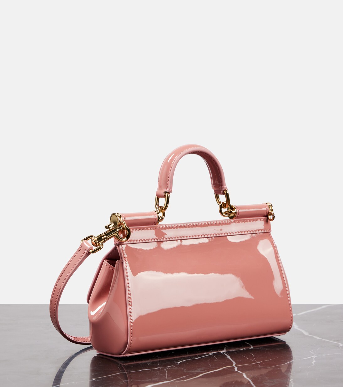 Sicily Small patent leather tote bag | Dolce&Gabbana