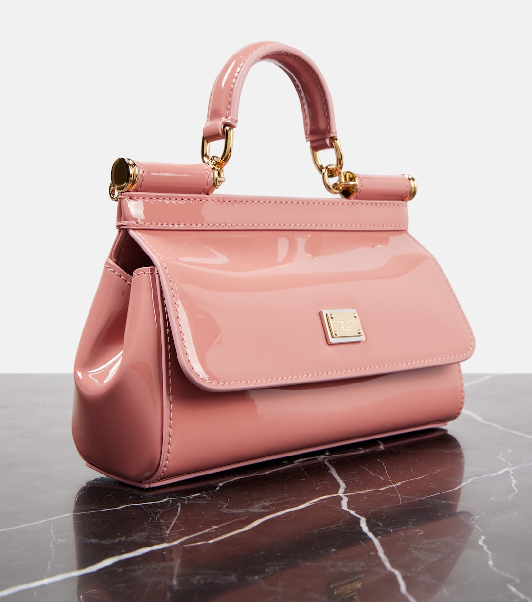 Sicily Small patent leather tote bag | Dolce&Gabbana