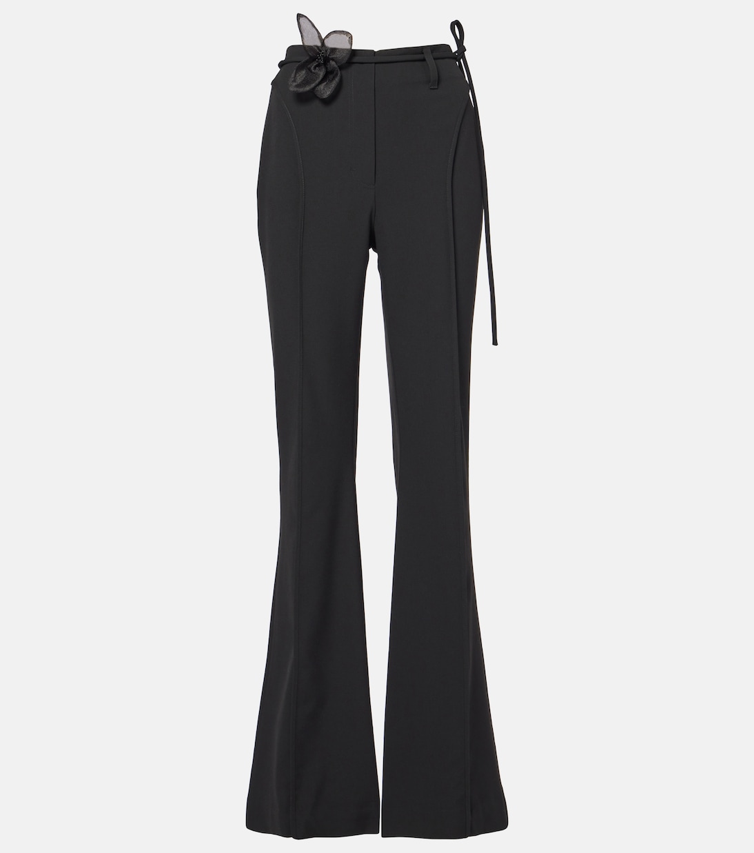 Pantalones flared de tiro alto con apliques | Rotate