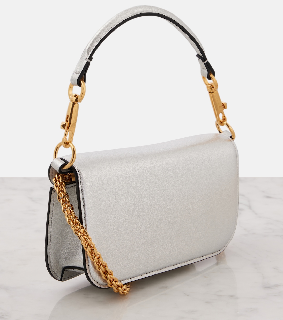 Borsa Locò Small in pelle metallizzata | Valentino Garavani