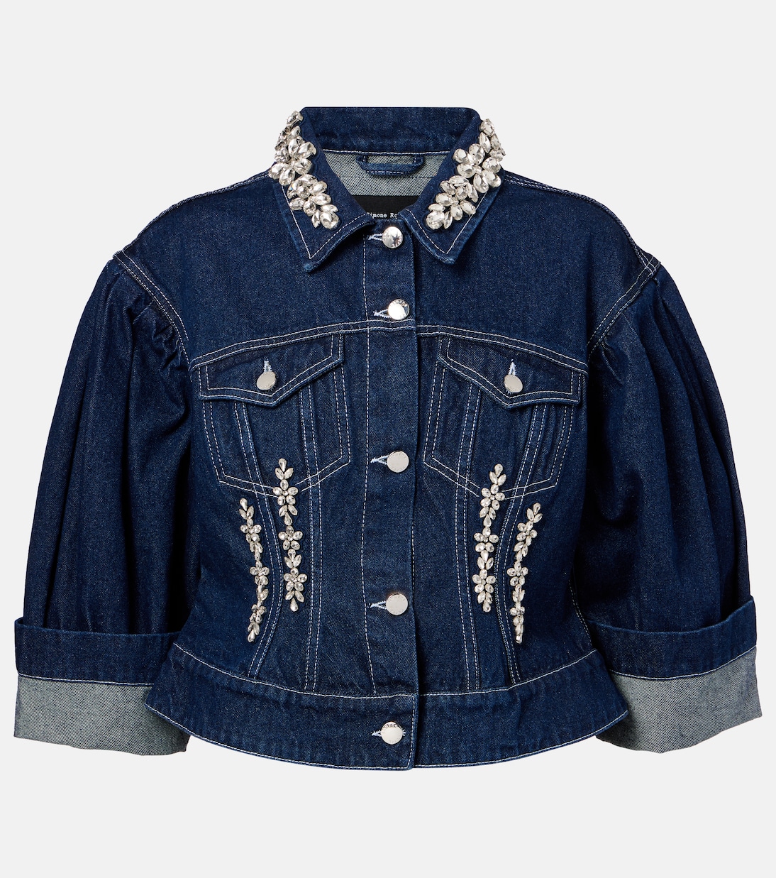 Jeansjacke Turbo mit Kristallen | Simone Rocha