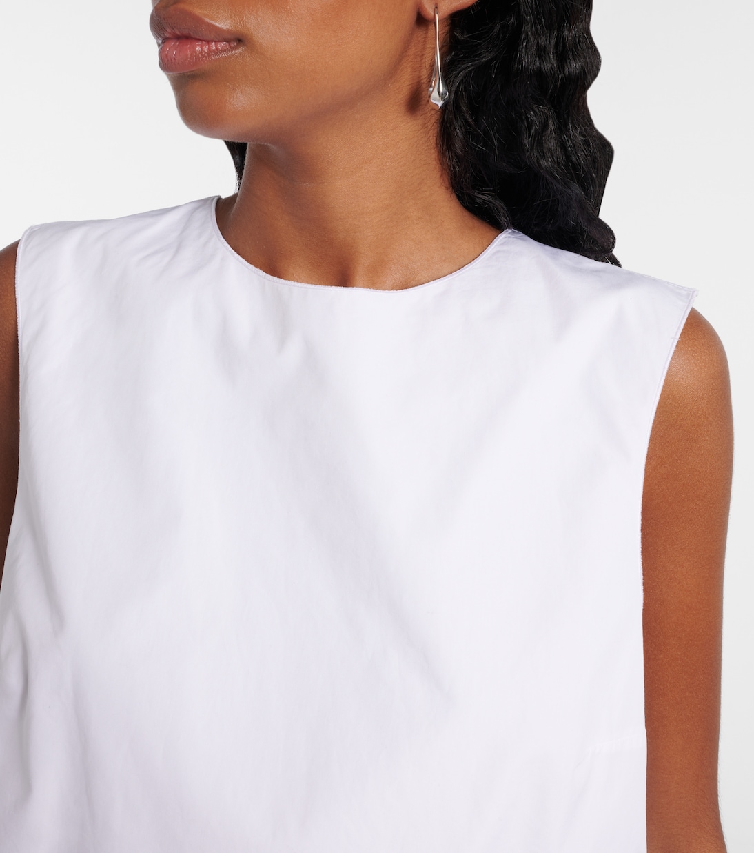 Top cropped in popeline di cotone | Patou