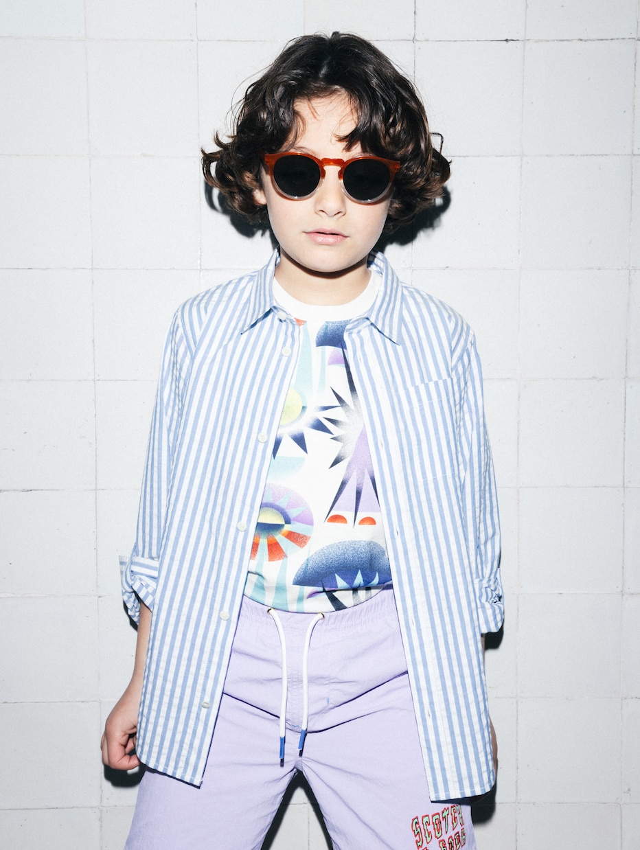 Chemise rayée en coton | Scotch & Soda Kids
