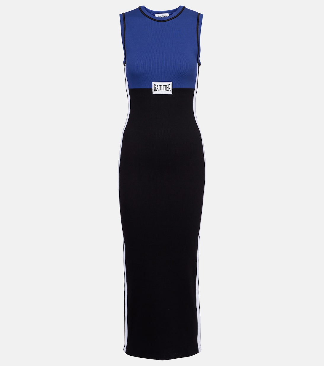 Abito midi in misto cotone a coste | Jean Paul Gaultier