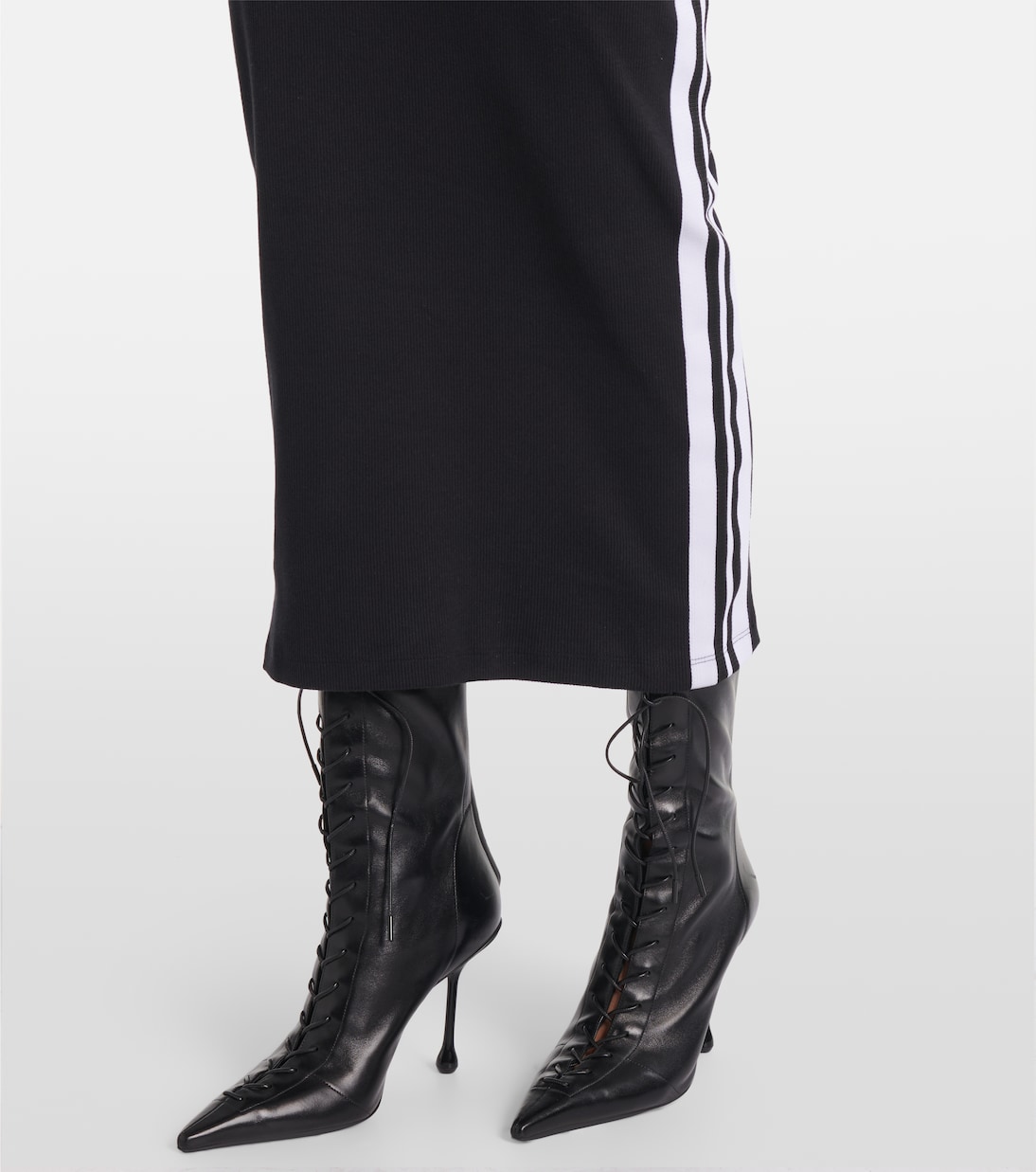 Abito midi in misto cotone a coste | Jean Paul Gaultier