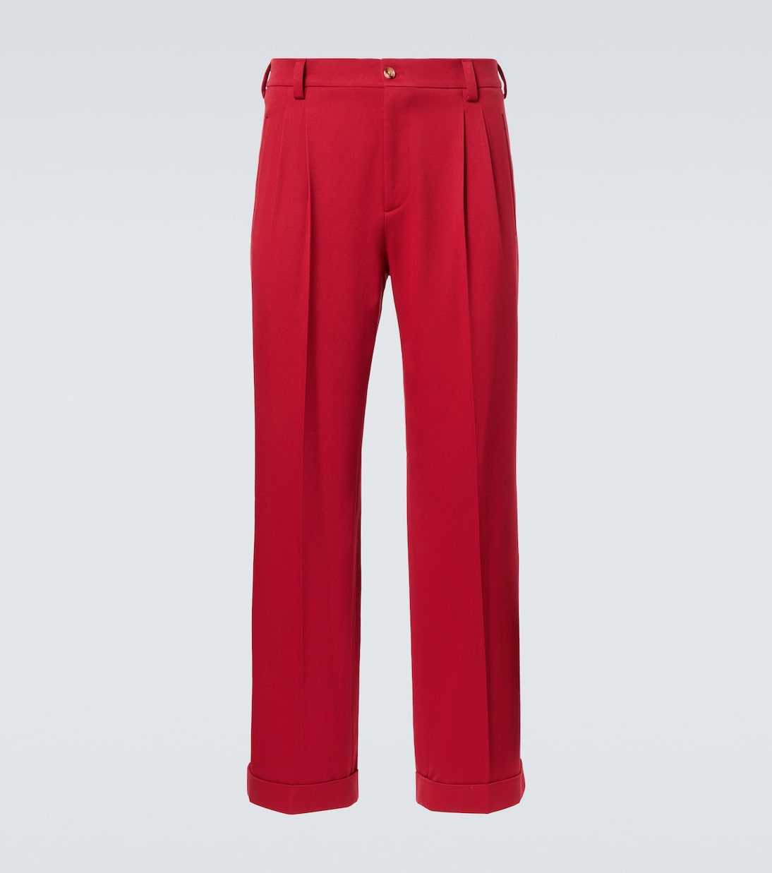 Cotton twill straight pants | Valentino