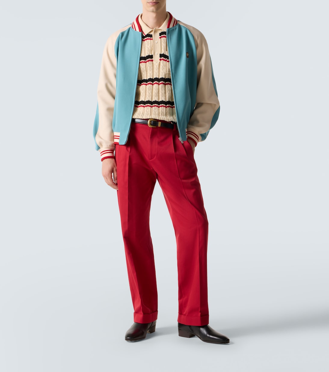 Cotton twill straight pants | Valentino