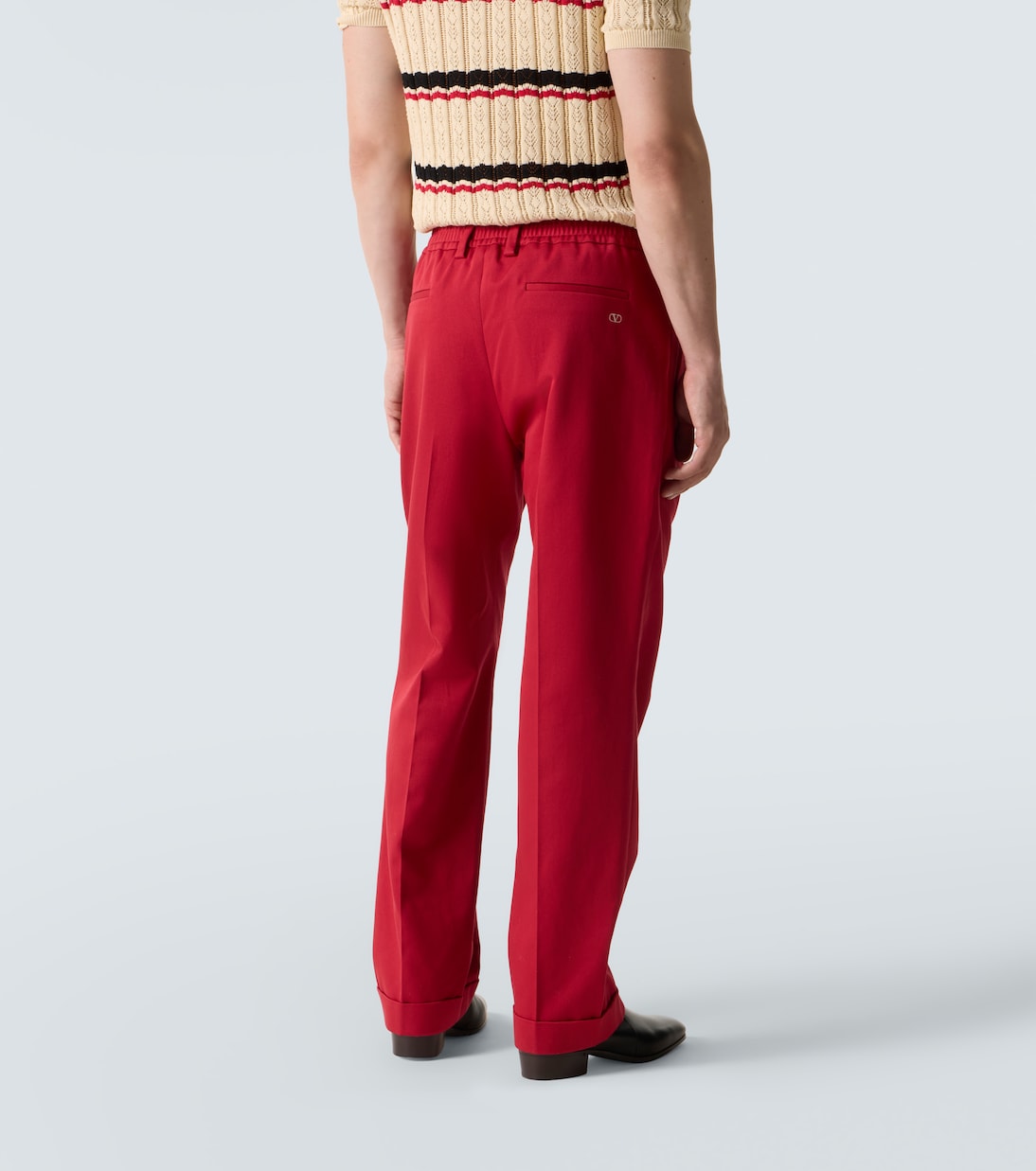 Cotton twill straight pants | Valentino