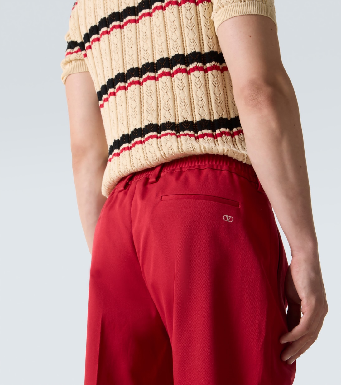 Cotton twill straight pants | Valentino