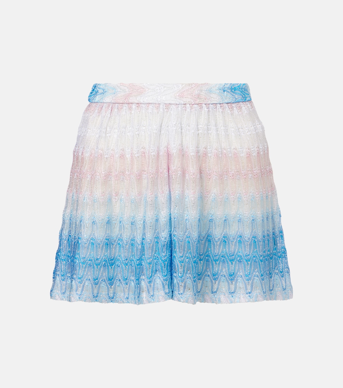 Jupe-short perforée à taille haute en lamé | Missoni