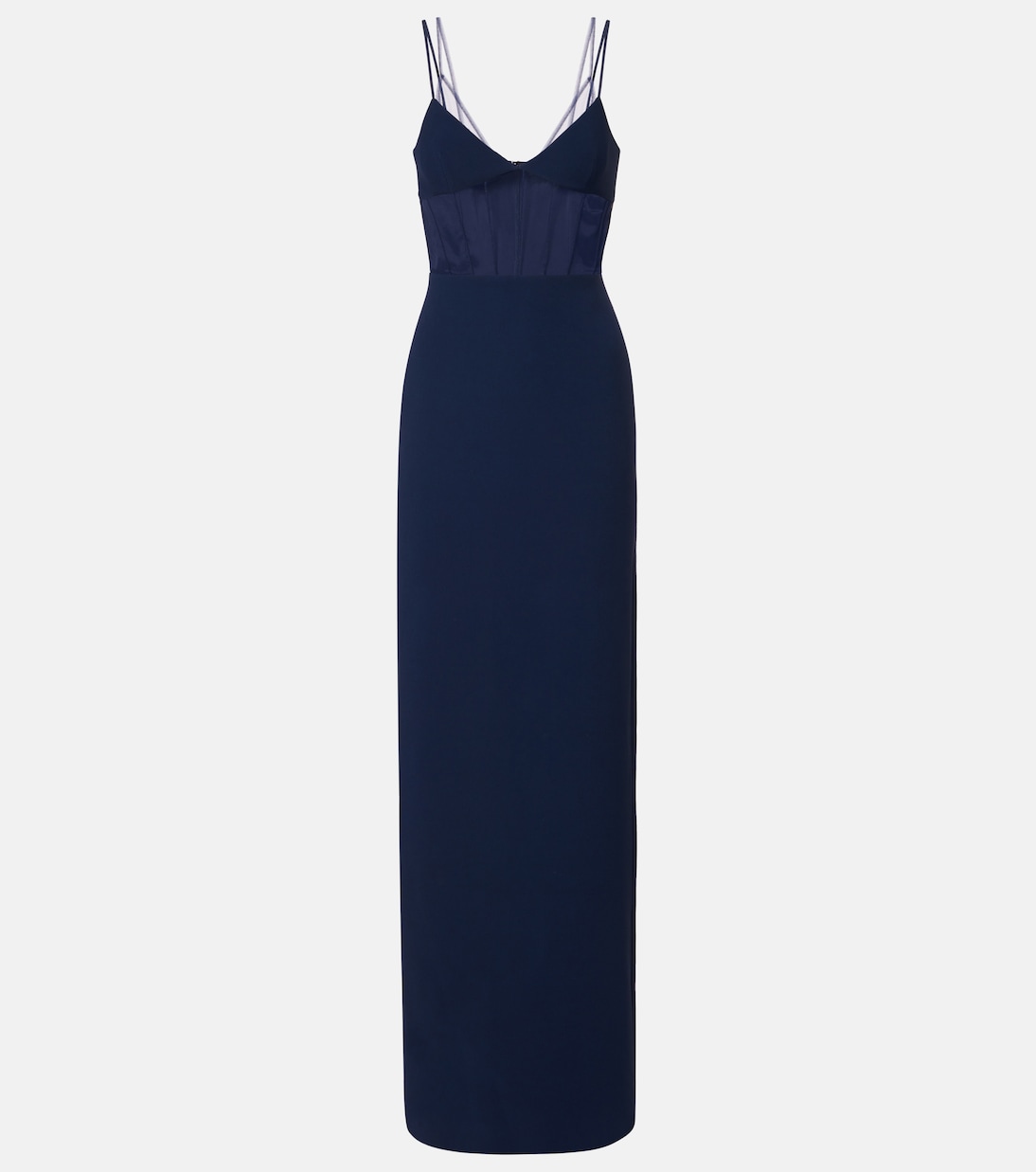 Tulle-trimmed bustier dress | David Koma