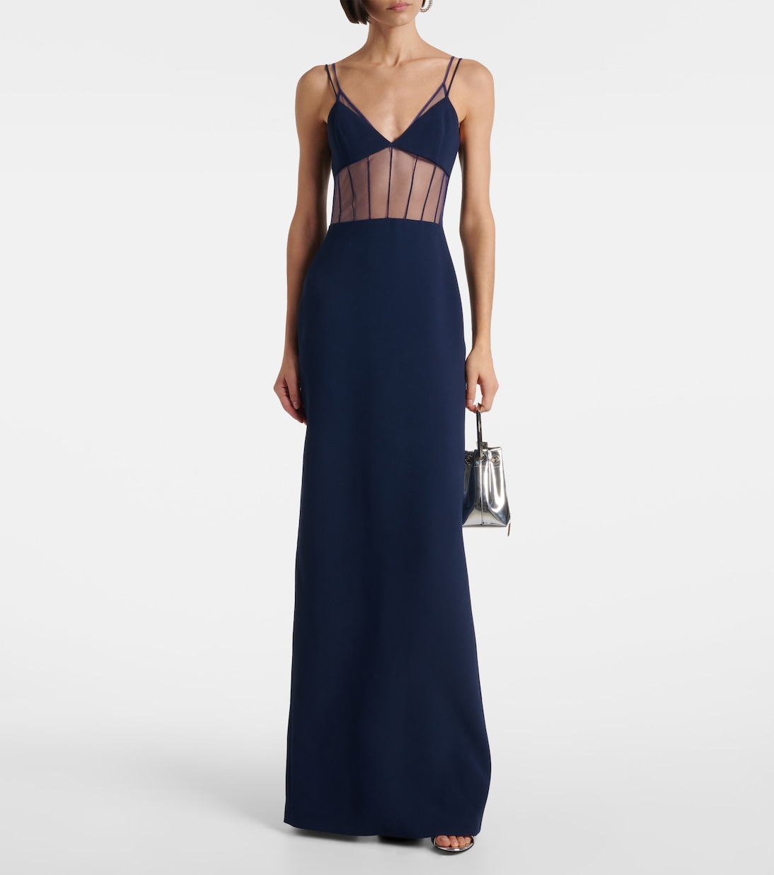 Tulle-trimmed bustier dress | David Koma