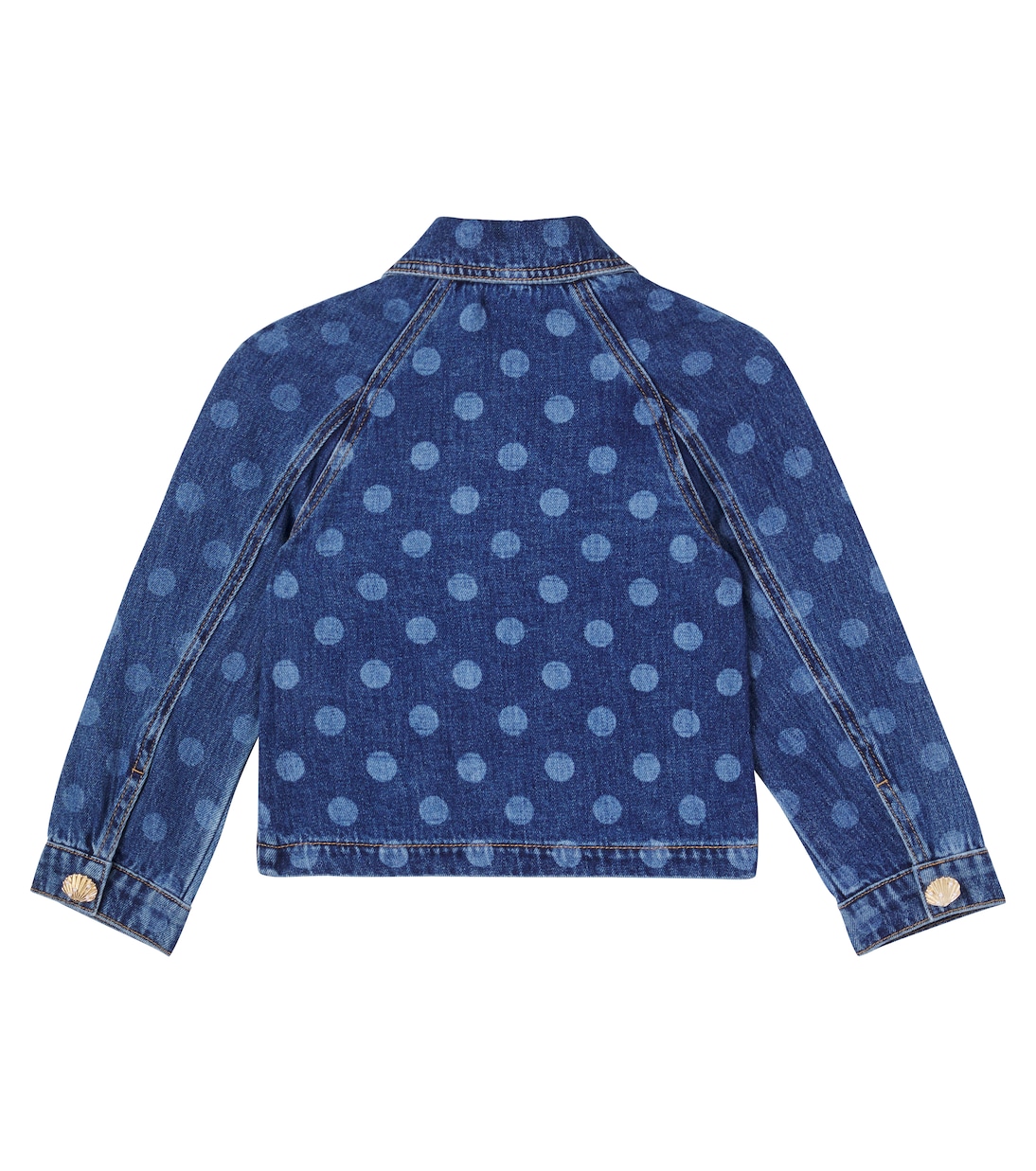 Polka-dot patch-appliqué denim jacket | Self-Portrait Kids
