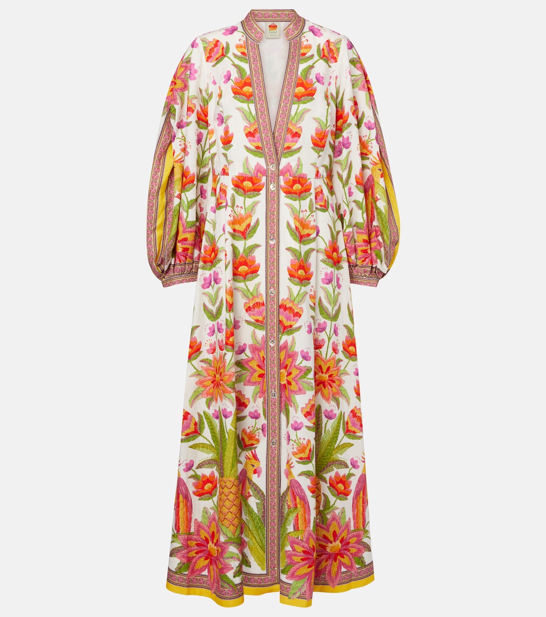 Maxikleid Ararais aus einem Leinengemisch | Farm Rio