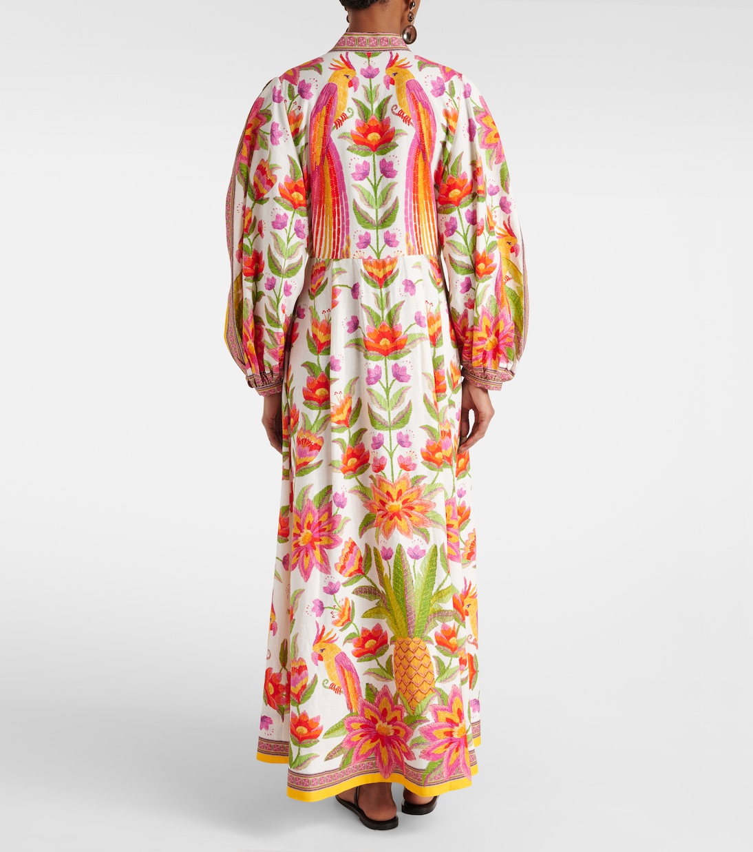 Maxikleid Ararais aus einem Leinengemisch | Farm Rio