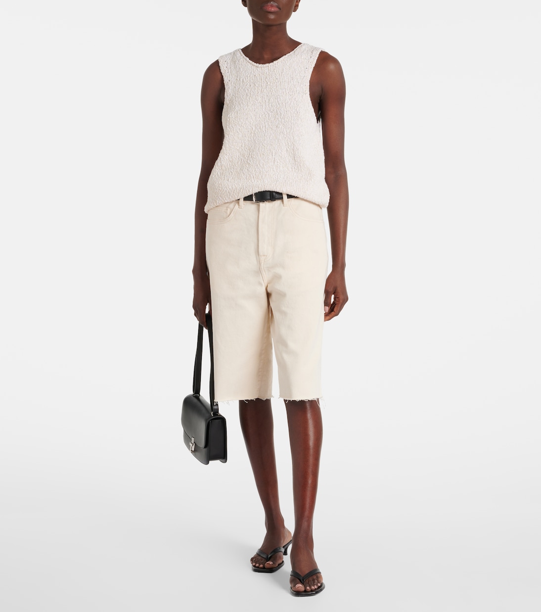 High-rise denim shorts  | Róhe