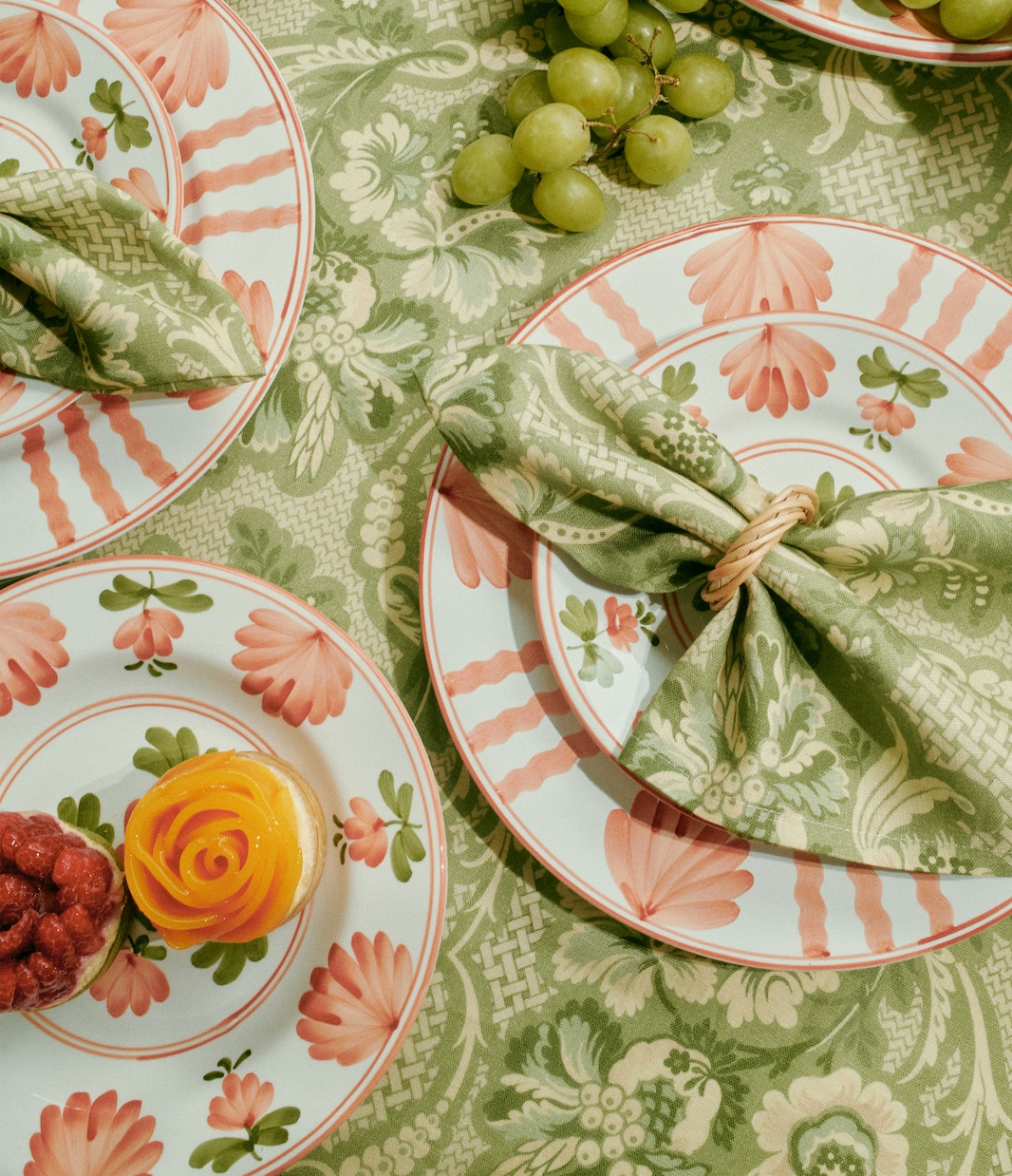 Iris set of 4 floral printed linen napkins | Cabana