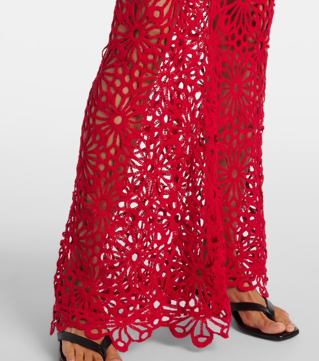Obie cotton-blend crochet maxi skirt | Norma Kamali