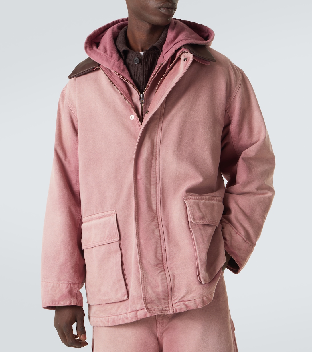 Chaqueta de algodón con piel | Auralee