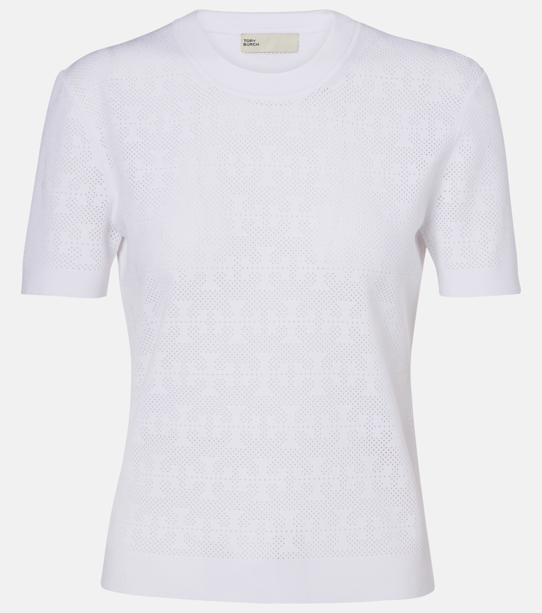 Pull T Monogram en jacquard | Tory Burch