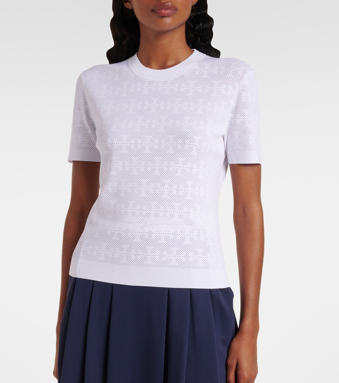 Pull T Monogram en jacquard | Tory Burch
