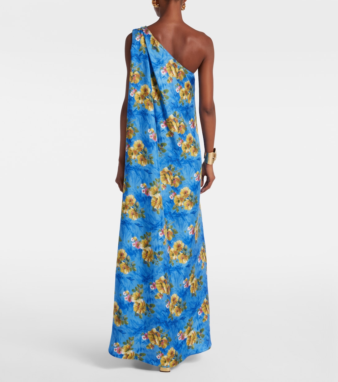 Robe longue Roy en soie à fleurs | La DoubleJ