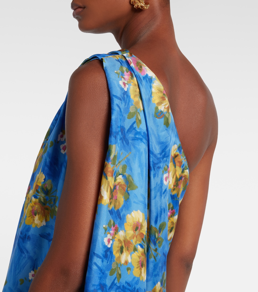 Robe longue Roy en soie à fleurs | La DoubleJ