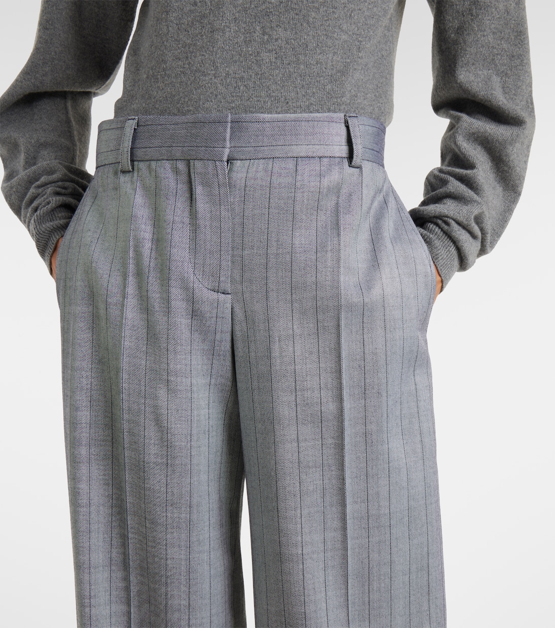 Striped wool wide-leg pants | Stella McCartney
