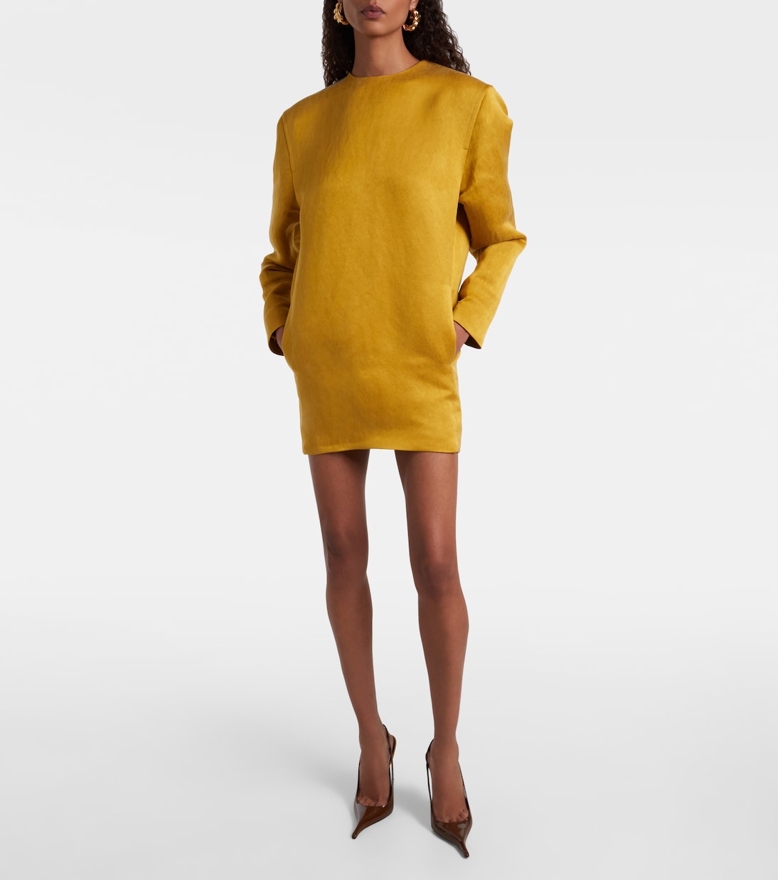 Silk satin minidress | Saint Laurent