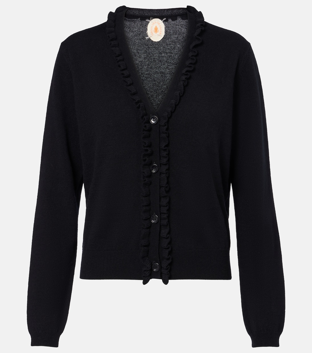 Ruffled wool and cashmere cardigan | Jardin des Orangers