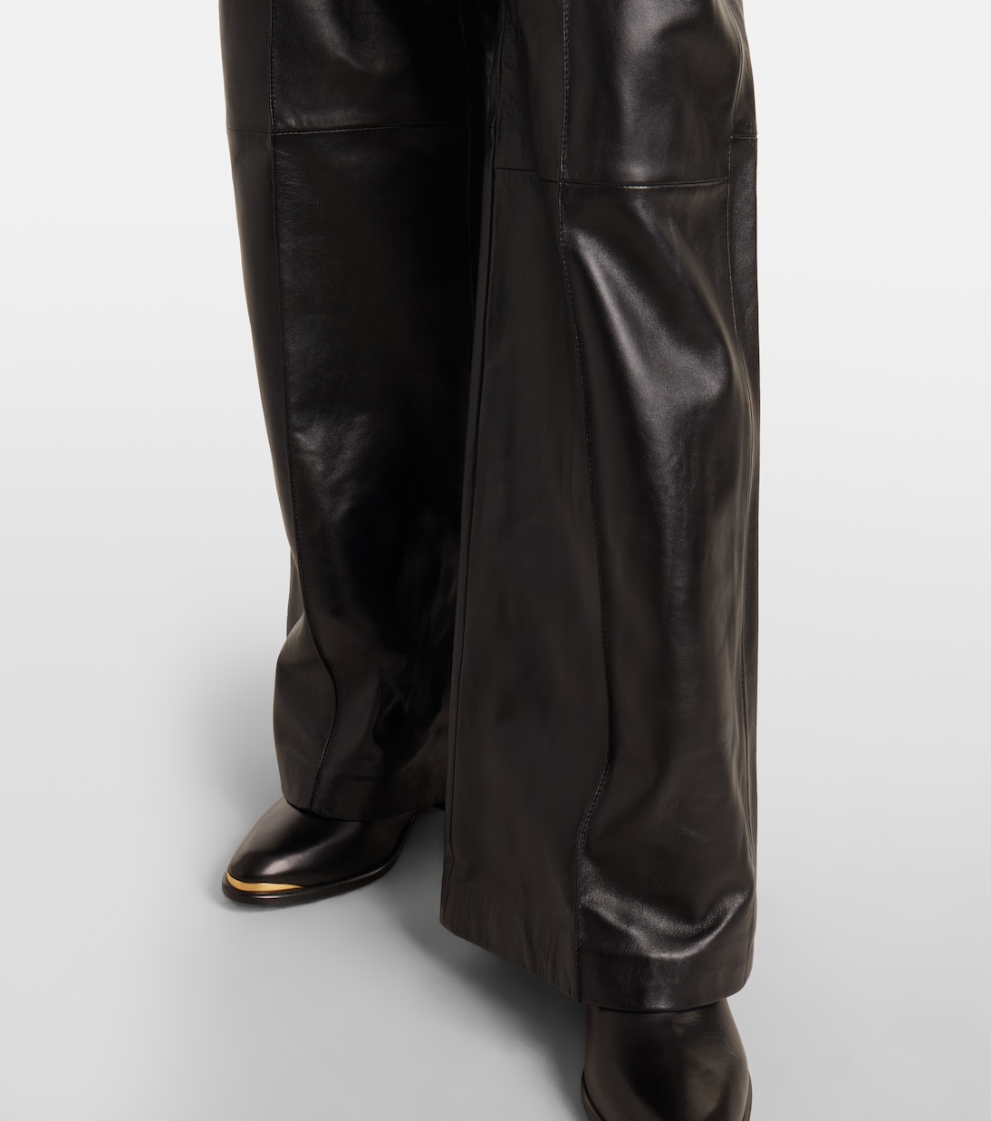 Pantalon ample Ciara à taille haute en cuir | Isabel Marant