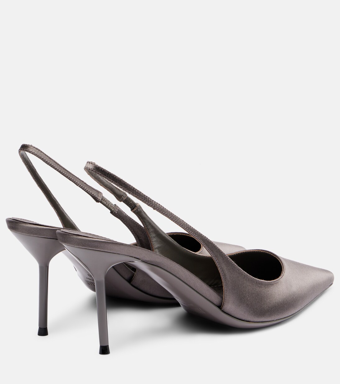 Lidia 70 satin slingback pumps | Paris Texas