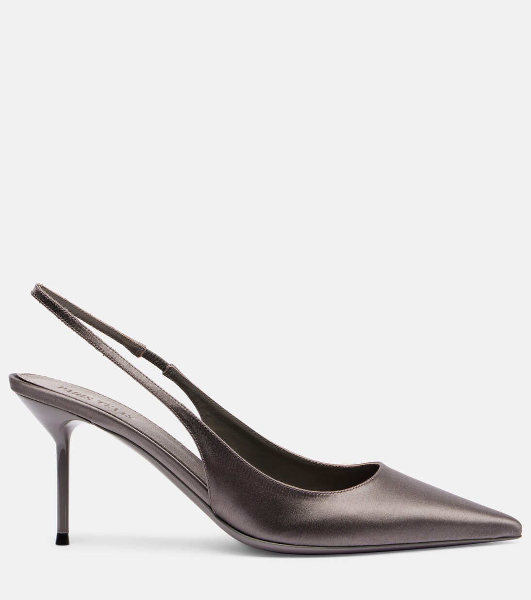 Lidia 70 satin slingback pumps | Paris Texas