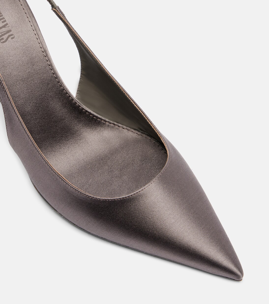Lidia 70 satin slingback pumps | Paris Texas